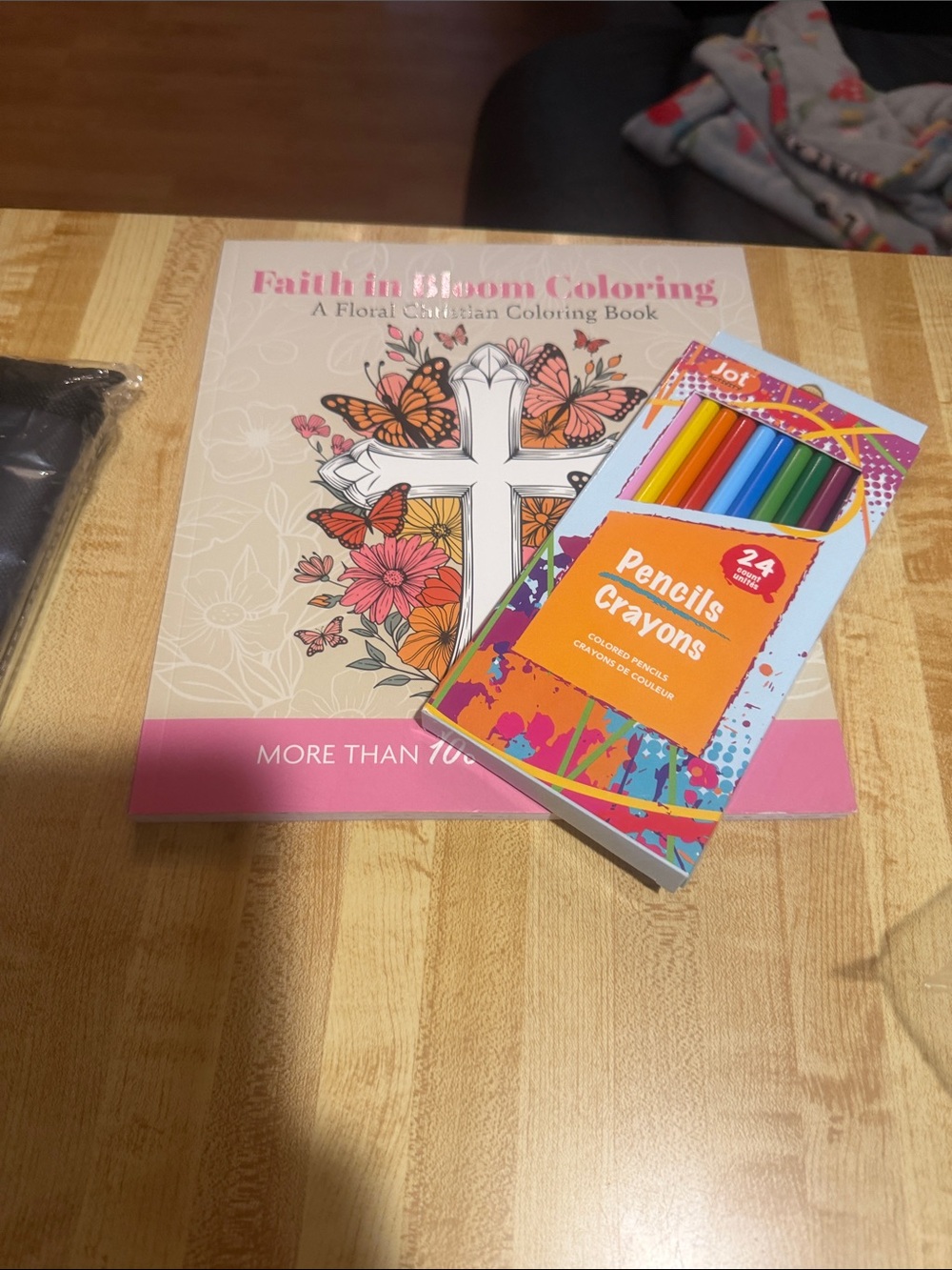 Faith in Bloom Coloring Book with Assorted Crayons - Pink